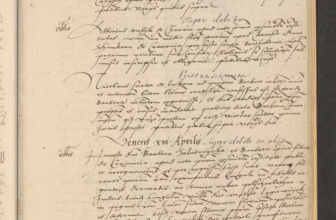 Zdjęcie nr 1069 dla obiektu archiwalnego: Acta actorum coram reverendo patre domino Nicolao Bedlenski scholastico vicarioque in spiritualibus gernerali Cracoviensi ad annum Domini millesimum quingentesimum tricesimum septimum, cuius indicio est decima, pontificatus sanctissimi in Christo patris et domini nostri domini Pauli divina providencia papr tercii, anno tercio, feliciter continuantur