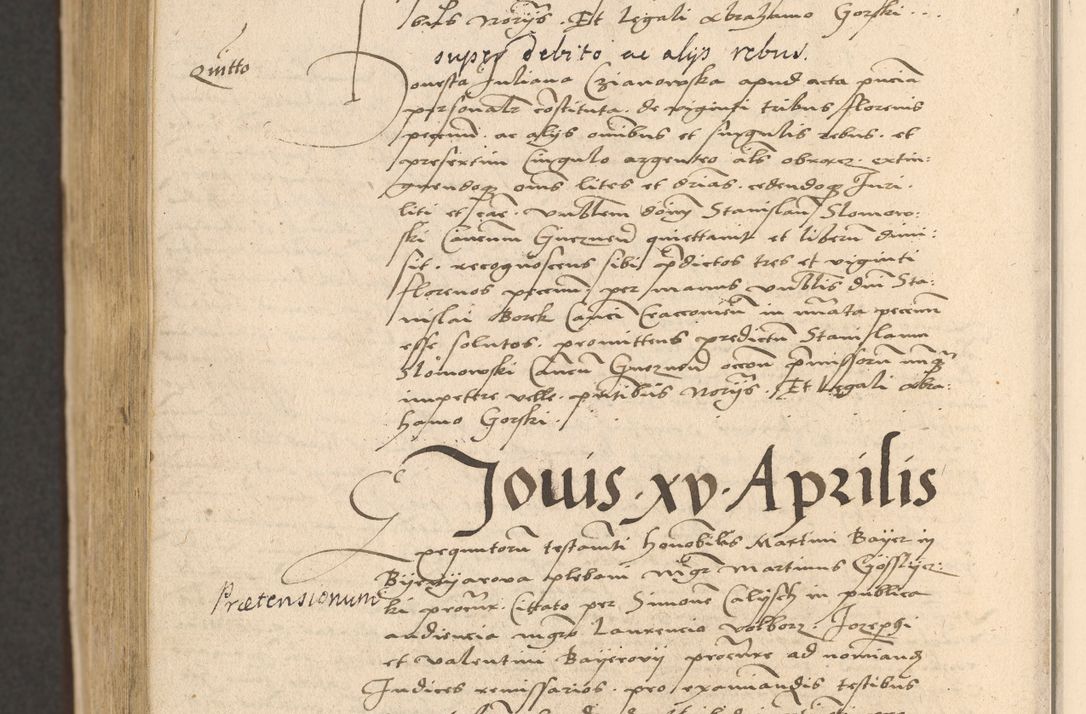 Zdjęcie nr 1068 dla obiektu archiwalnego: Acta actorum coram reverendo patre domino Nicolao Bedlenski scholastico vicarioque in spiritualibus gernerali Cracoviensi ad annum Domini millesimum quingentesimum tricesimum septimum, cuius indicio est decima, pontificatus sanctissimi in Christo patris et domini nostri domini Pauli divina providencia papr tercii, anno tercio, feliciter continuantur