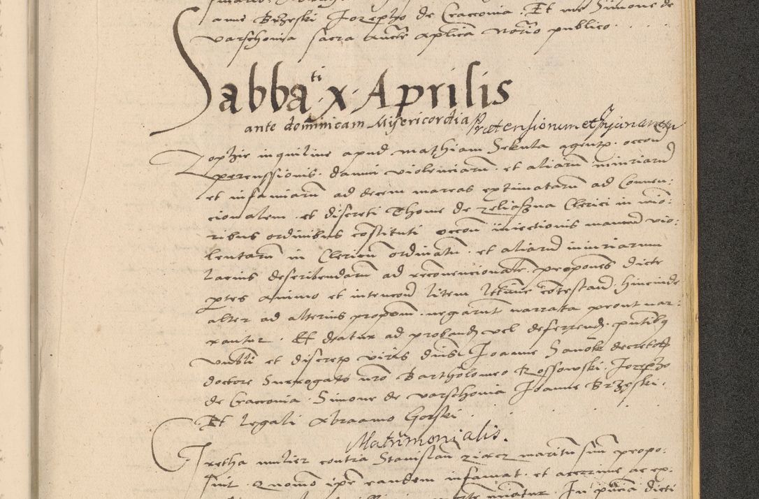 Zdjęcie nr 1061 dla obiektu archiwalnego: Acta actorum coram reverendo patre domino Nicolao Bedlenski scholastico vicarioque in spiritualibus gernerali Cracoviensi ad annum Domini millesimum quingentesimum tricesimum septimum, cuius indicio est decima, pontificatus sanctissimi in Christo patris et domini nostri domini Pauli divina providencia papr tercii, anno tercio, feliciter continuantur