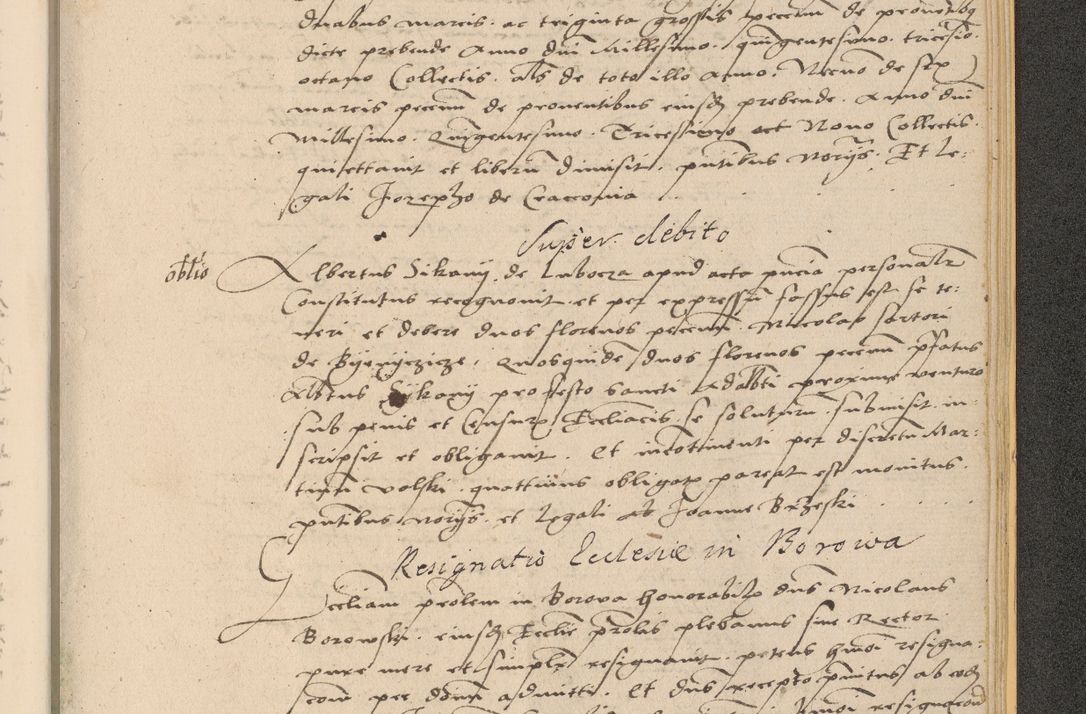 Zdjęcie nr 1033 dla obiektu archiwalnego: Acta actorum coram reverendo patre domino Nicolao Bedlenski scholastico vicarioque in spiritualibus gernerali Cracoviensi ad annum Domini millesimum quingentesimum tricesimum septimum, cuius indicio est decima, pontificatus sanctissimi in Christo patris et domini nostri domini Pauli divina providencia papr tercii, anno tercio, feliciter continuantur