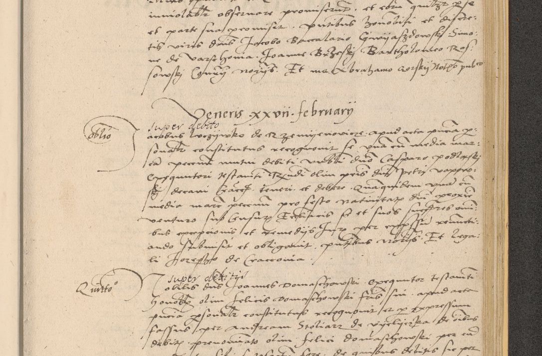 Zdjęcie nr 965 dla obiektu archiwalnego: Acta actorum coram reverendo patre domino Nicolao Bedlenski scholastico vicarioque in spiritualibus gernerali Cracoviensi ad annum Domini millesimum quingentesimum tricesimum septimum, cuius indicio est decima, pontificatus sanctissimi in Christo patris et domini nostri domini Pauli divina providencia papr tercii, anno tercio, feliciter continuantur