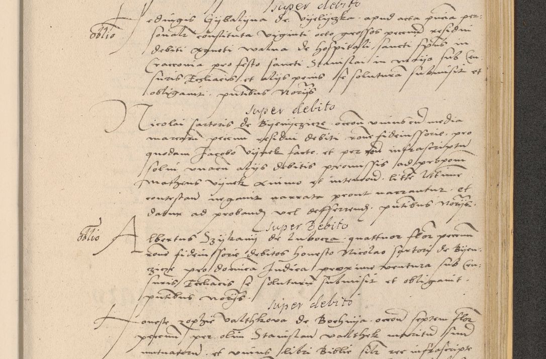 Zdjęcie nr 959 dla obiektu archiwalnego: Acta actorum coram reverendo patre domino Nicolao Bedlenski scholastico vicarioque in spiritualibus gernerali Cracoviensi ad annum Domini millesimum quingentesimum tricesimum septimum, cuius indicio est decima, pontificatus sanctissimi in Christo patris et domini nostri domini Pauli divina providencia papr tercii, anno tercio, feliciter continuantur