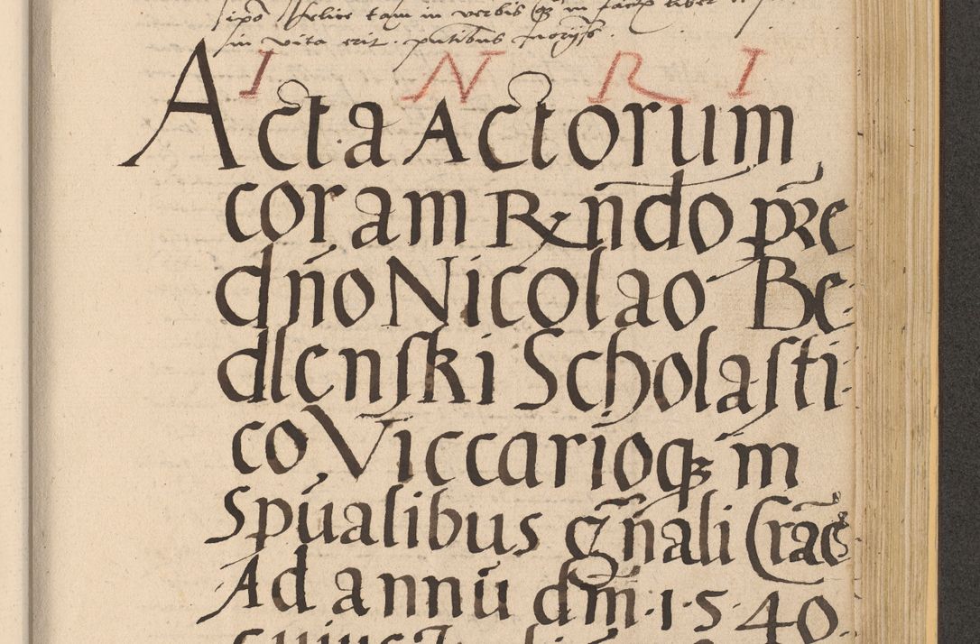 Zdjęcie nr 871 dla obiektu archiwalnego: Acta actorum coram reverendo patre domino Nicolao Bedlenski scholastico vicarioque in spiritualibus gernerali Cracoviensi ad annum Domini millesimum quingentesimum tricesimum septimum, cuius indicio est decima, pontificatus sanctissimi in Christo patris et domini nostri domini Pauli divina providencia papr tercii, anno tercio, feliciter continuantur