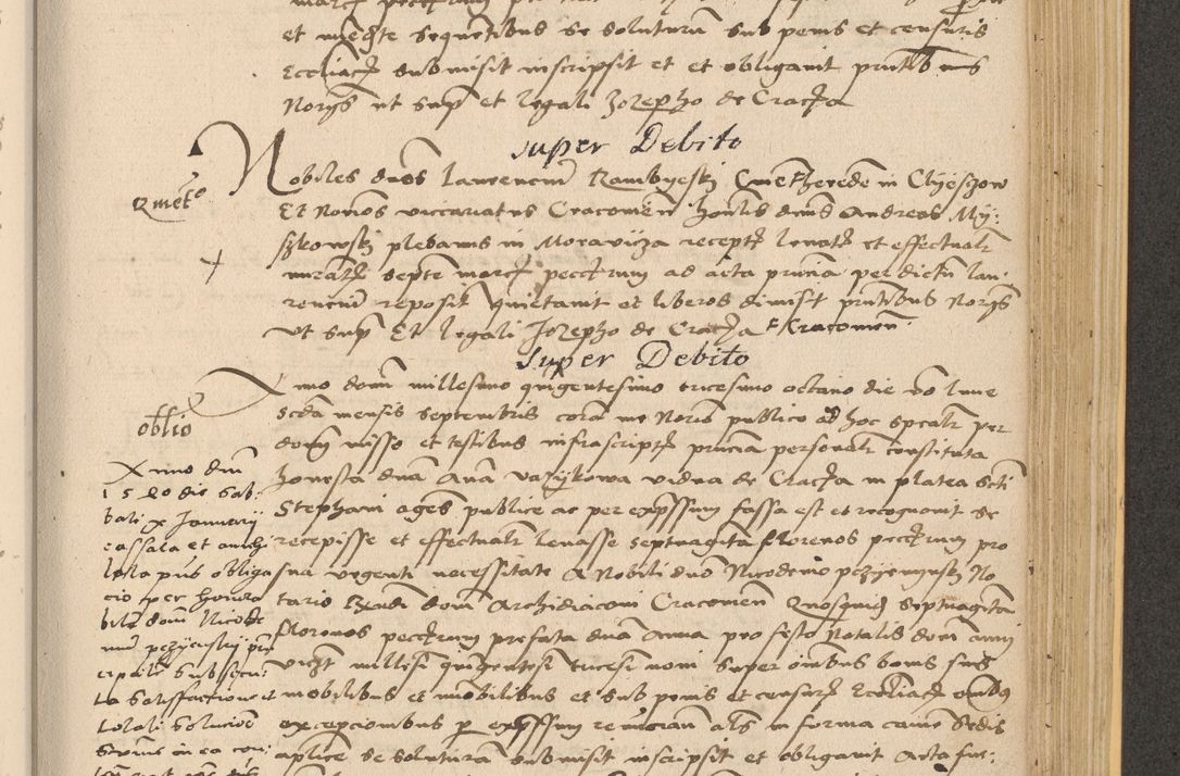 Zdjęcie nr 793 dla obiektu archiwalnego: Acta actorum coram reverendo patre domino Nicolao Bedlenski scholastico vicarioque in spiritualibus gernerali Cracoviensi ad annum Domini millesimum quingentesimum tricesimum septimum, cuius indicio est decima, pontificatus sanctissimi in Christo patris et domini nostri domini Pauli divina providencia papr tercii, anno tercio, feliciter continuantur