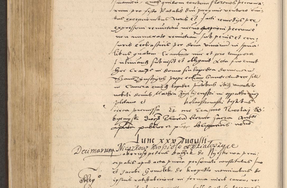 Zdjęcie nr 772 dla obiektu archiwalnego: Acta actorum coram reverendo patre domino Nicolao Bedlenski scholastico vicarioque in spiritualibus gernerali Cracoviensi ad annum Domini millesimum quingentesimum tricesimum septimum, cuius indicio est decima, pontificatus sanctissimi in Christo patris et domini nostri domini Pauli divina providencia papr tercii, anno tercio, feliciter continuantur