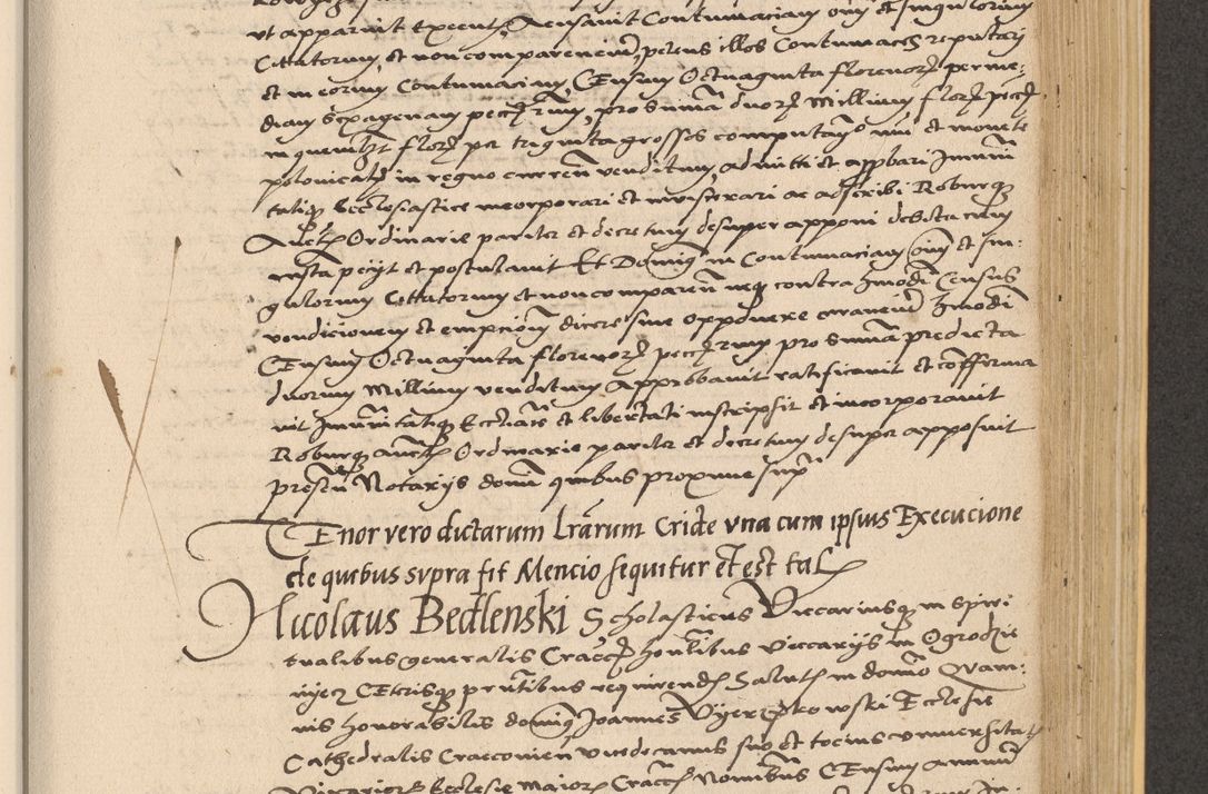 Zdjęcie nr 697 dla obiektu archiwalnego: Acta actorum coram reverendo patre domino Nicolao Bedlenski scholastico vicarioque in spiritualibus gernerali Cracoviensi ad annum Domini millesimum quingentesimum tricesimum septimum, cuius indicio est decima, pontificatus sanctissimi in Christo patris et domini nostri domini Pauli divina providencia papr tercii, anno tercio, feliciter continuantur