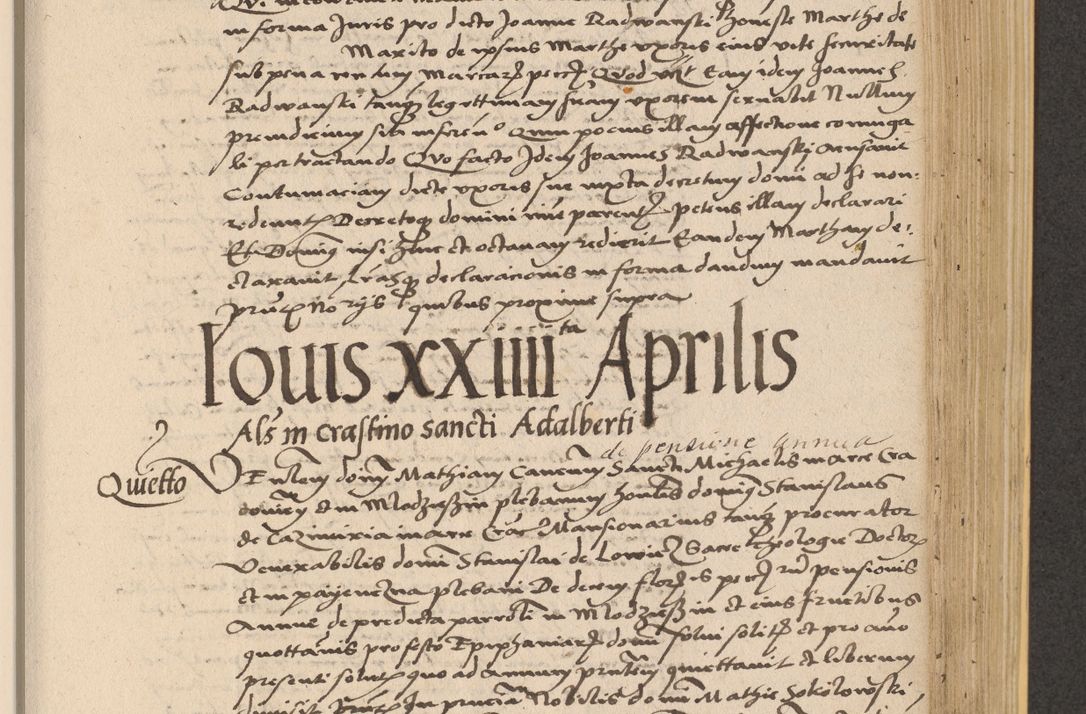 Zdjęcie nr 659 dla obiektu archiwalnego: Acta actorum coram reverendo patre domino Nicolao Bedlenski scholastico vicarioque in spiritualibus gernerali Cracoviensi ad annum Domini millesimum quingentesimum tricesimum septimum, cuius indicio est decima, pontificatus sanctissimi in Christo patris et domini nostri domini Pauli divina providencia papr tercii, anno tercio, feliciter continuantur