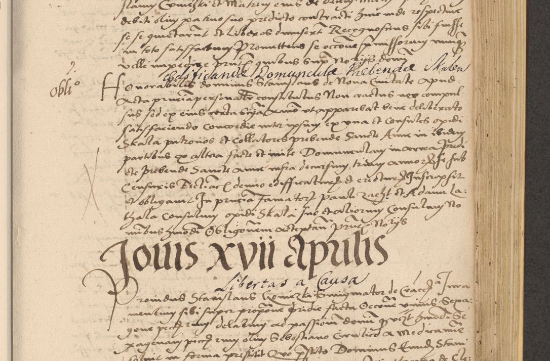 Zdjęcie nr 647 dla obiektu archiwalnego: Acta actorum coram reverendo patre domino Nicolao Bedlenski scholastico vicarioque in spiritualibus gernerali Cracoviensi ad annum Domini millesimum quingentesimum tricesimum septimum, cuius indicio est decima, pontificatus sanctissimi in Christo patris et domini nostri domini Pauli divina providencia papr tercii, anno tercio, feliciter continuantur