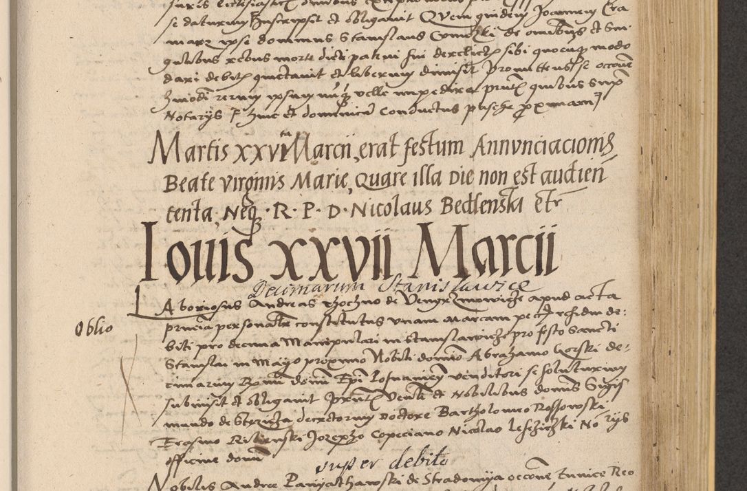 Zdjęcie nr 627 dla obiektu archiwalnego: Acta actorum coram reverendo patre domino Nicolao Bedlenski scholastico vicarioque in spiritualibus gernerali Cracoviensi ad annum Domini millesimum quingentesimum tricesimum septimum, cuius indicio est decima, pontificatus sanctissimi in Christo patris et domini nostri domini Pauli divina providencia papr tercii, anno tercio, feliciter continuantur