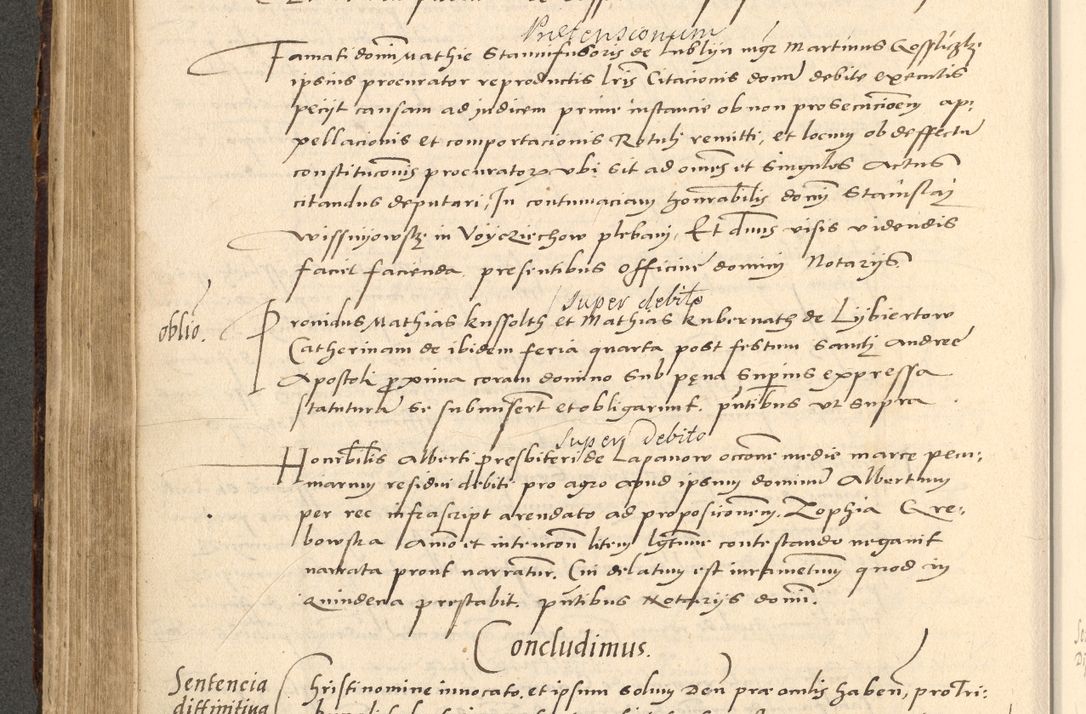 Zdjęcie nr 10 dla obiektu archiwalnego: Acta actorum causarum, sentenciarum et obligationum coram reverendo patre domino Paulo Crassowsky Varschoviensi et Omnium Sanctorum preposito, canonico vicarioque in spiritualibus ex commissione reverendissimi in Christo patris et domini domini Petri Dei gratia episcopi Cracoviensis ac officiali generali Cracoviensi ad annum Domini 1540, cuius indictio est 13, pontificatus sanctissimi in Christo patris et domini nostri domini Pauli divina providencia pape tercii anno sexto a die ac mense infrascriptis feliciter continuantur