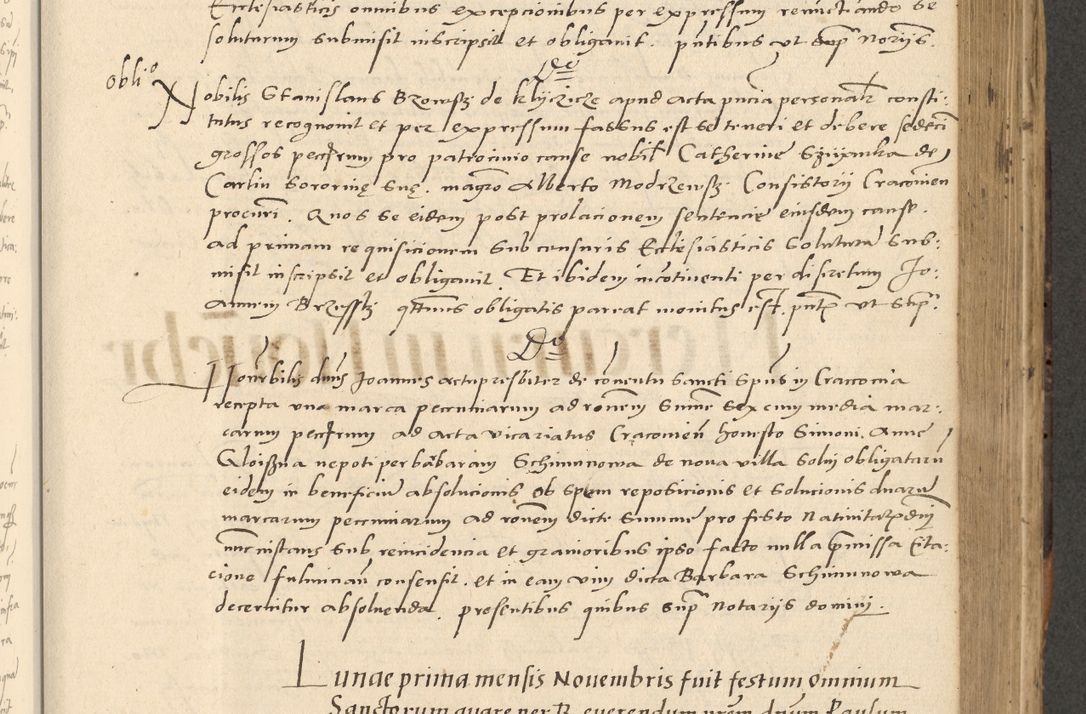 Zdjęcie nr 14 dla obiektu archiwalnego: Acta actorum causarum, sentenciarum et obligationum coram reverendo patre domino Paulo Crassowsky Varschoviensi et Omnium Sanctorum preposito, canonico vicarioque in spiritualibus ex commissione reverendissimi in Christo patris et domini domini Petri Dei gratia episcopi Cracoviensis ac officiali generali Cracoviensi ad annum Domini 1540, cuius indictio est 13, pontificatus sanctissimi in Christo patris et domini nostri domini Pauli divina providencia pape tercii anno sexto a die ac mense infrascriptis feliciter continuantur