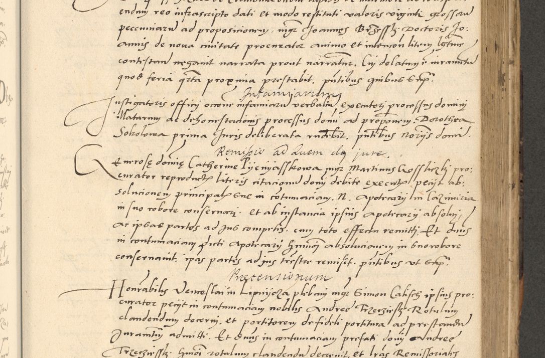Zdjęcie nr 18 dla obiektu archiwalnego: Acta actorum causarum, sentenciarum et obligationum coram reverendo patre domino Paulo Crassowsky Varschoviensi et Omnium Sanctorum preposito, canonico vicarioque in spiritualibus ex commissione reverendissimi in Christo patris et domini domini Petri Dei gratia episcopi Cracoviensis ac officiali generali Cracoviensi ad annum Domini 1540, cuius indictio est 13, pontificatus sanctissimi in Christo patris et domini nostri domini Pauli divina providencia pape tercii anno sexto a die ac mense infrascriptis feliciter continuantur