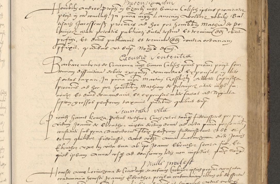 Zdjęcie nr 26 dla obiektu archiwalnego: Acta actorum causarum, sentenciarum et obligationum coram reverendo patre domino Paulo Crassowsky Varschoviensi et Omnium Sanctorum preposito, canonico vicarioque in spiritualibus ex commissione reverendissimi in Christo patris et domini domini Petri Dei gratia episcopi Cracoviensis ac officiali generali Cracoviensi ad annum Domini 1540, cuius indictio est 13, pontificatus sanctissimi in Christo patris et domini nostri domini Pauli divina providencia pape tercii anno sexto a die ac mense infrascriptis feliciter continuantur