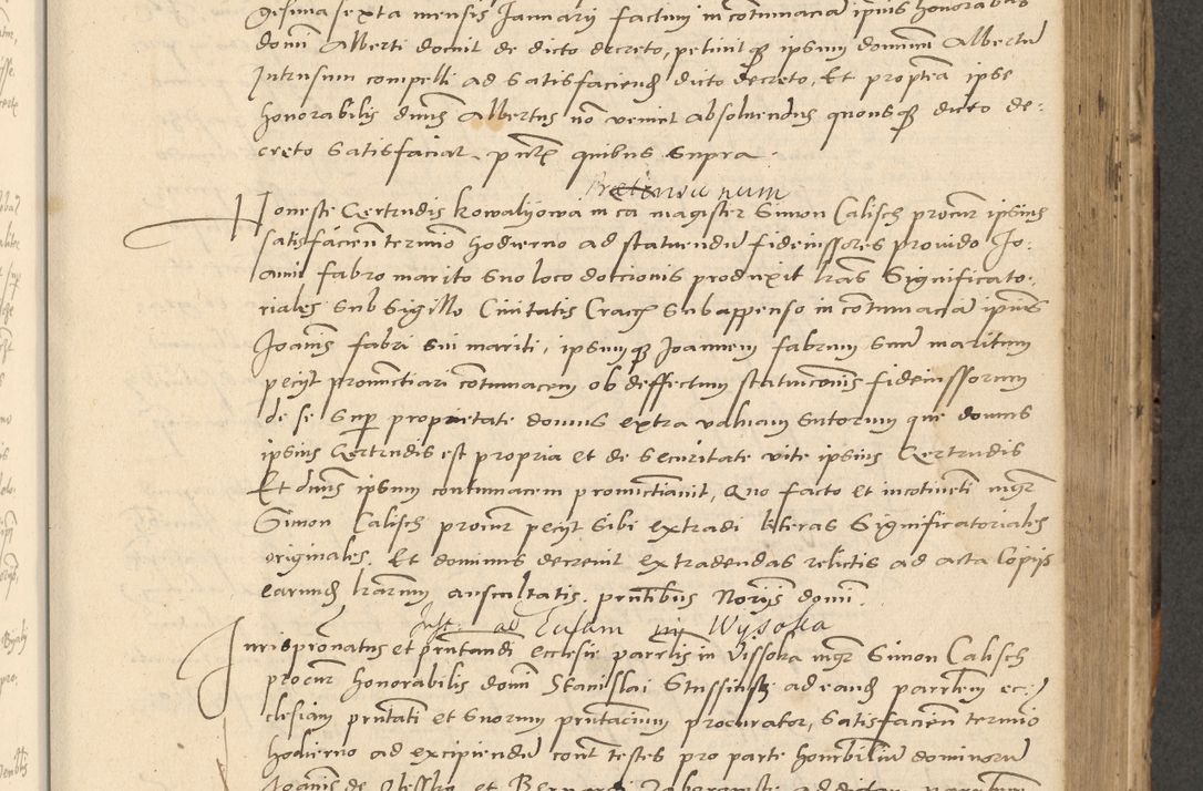 Zdjęcie nr 29 dla obiektu archiwalnego: Acta actorum causarum, sentenciarum et obligationum coram reverendo patre domino Paulo Crassowsky Varschoviensi et Omnium Sanctorum preposito, canonico vicarioque in spiritualibus ex commissione reverendissimi in Christo patris et domini domini Petri Dei gratia episcopi Cracoviensis ac officiali generali Cracoviensi ad annum Domini 1540, cuius indictio est 13, pontificatus sanctissimi in Christo patris et domini nostri domini Pauli divina providencia pape tercii anno sexto a die ac mense infrascriptis feliciter continuantur