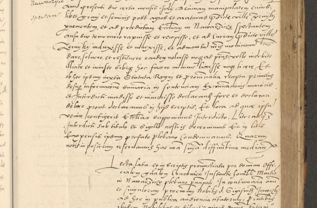 Zdjęcie nr 38 dla obiektu archiwalnego: Acta actorum causarum, sentenciarum et obligationum coram reverendo patre domino Paulo Crassowsky Varschoviensi et Omnium Sanctorum preposito, canonico vicarioque in spiritualibus ex commissione reverendissimi in Christo patris et domini domini Petri Dei gratia episcopi Cracoviensis ac officiali generali Cracoviensi ad annum Domini 1540, cuius indictio est 13, pontificatus sanctissimi in Christo patris et domini nostri domini Pauli divina providencia pape tercii anno sexto a die ac mense infrascriptis feliciter continuantur