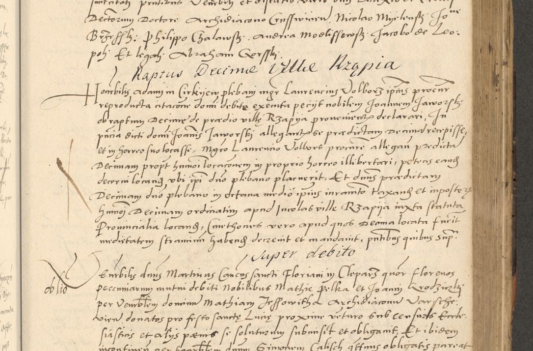 Zdjęcie nr 41 dla obiektu archiwalnego: Acta actorum causarum, sentenciarum et obligationum coram reverendo patre domino Paulo Crassowsky Varschoviensi et Omnium Sanctorum preposito, canonico vicarioque in spiritualibus ex commissione reverendissimi in Christo patris et domini domini Petri Dei gratia episcopi Cracoviensis ac officiali generali Cracoviensi ad annum Domini 1540, cuius indictio est 13, pontificatus sanctissimi in Christo patris et domini nostri domini Pauli divina providencia pape tercii anno sexto a die ac mense infrascriptis feliciter continuantur