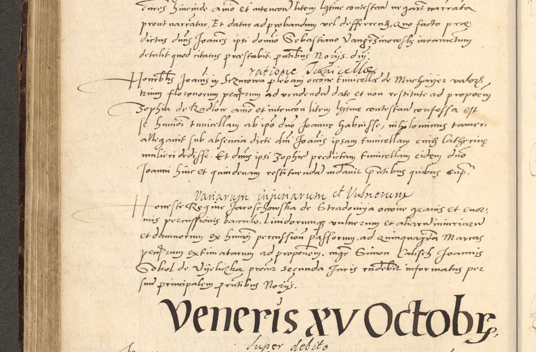 Zdjęcie nr 47 dla obiektu archiwalnego: Acta actorum causarum, sentenciarum et obligationum coram reverendo patre domino Paulo Crassowsky Varschoviensi et Omnium Sanctorum preposito, canonico vicarioque in spiritualibus ex commissione reverendissimi in Christo patris et domini domini Petri Dei gratia episcopi Cracoviensis ac officiali generali Cracoviensi ad annum Domini 1540, cuius indictio est 13, pontificatus sanctissimi in Christo patris et domini nostri domini Pauli divina providencia pape tercii anno sexto a die ac mense infrascriptis feliciter continuantur