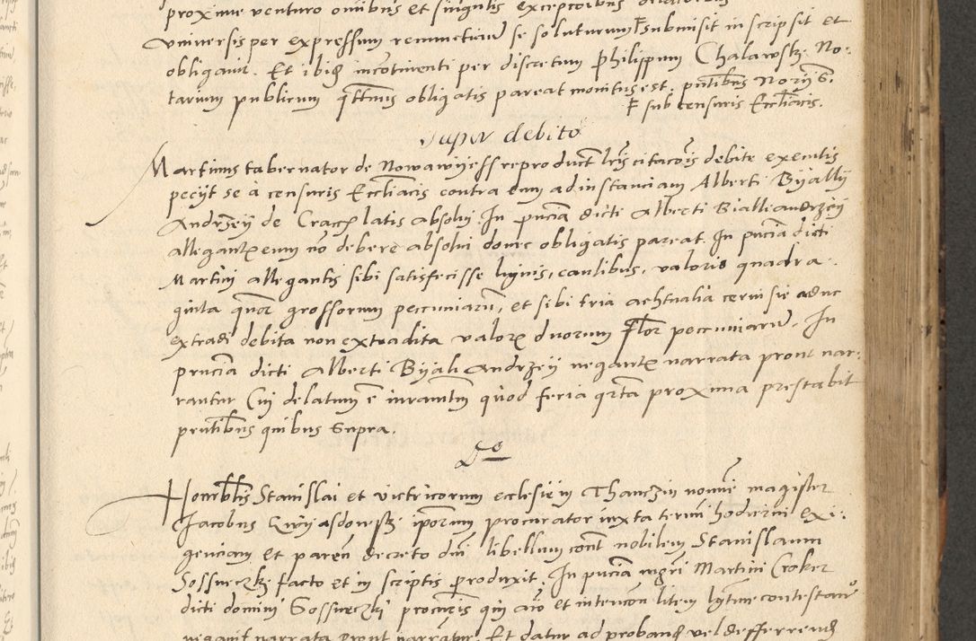 Zdjęcie nr 43 dla obiektu archiwalnego: Acta actorum causarum, sentenciarum et obligationum coram reverendo patre domino Paulo Crassowsky Varschoviensi et Omnium Sanctorum preposito, canonico vicarioque in spiritualibus ex commissione reverendissimi in Christo patris et domini domini Petri Dei gratia episcopi Cracoviensis ac officiali generali Cracoviensi ad annum Domini 1540, cuius indictio est 13, pontificatus sanctissimi in Christo patris et domini nostri domini Pauli divina providencia pape tercii anno sexto a die ac mense infrascriptis feliciter continuantur