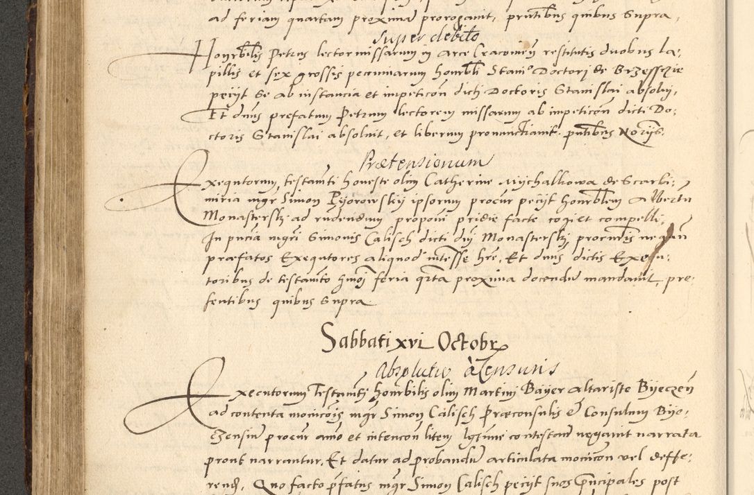 Zdjęcie nr 44 dla obiektu archiwalnego: Acta actorum causarum, sentenciarum et obligationum coram reverendo patre domino Paulo Crassowsky Varschoviensi et Omnium Sanctorum preposito, canonico vicarioque in spiritualibus ex commissione reverendissimi in Christo patris et domini domini Petri Dei gratia episcopi Cracoviensis ac officiali generali Cracoviensi ad annum Domini 1540, cuius indictio est 13, pontificatus sanctissimi in Christo patris et domini nostri domini Pauli divina providencia pape tercii anno sexto a die ac mense infrascriptis feliciter continuantur