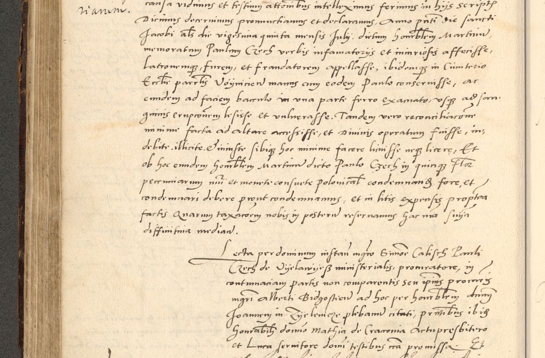 Zdjęcie nr 46 dla obiektu archiwalnego: Acta actorum causarum, sentenciarum et obligationum coram reverendo patre domino Paulo Crassowsky Varschoviensi et Omnium Sanctorum preposito, canonico vicarioque in spiritualibus ex commissione reverendissimi in Christo patris et domini domini Petri Dei gratia episcopi Cracoviensis ac officiali generali Cracoviensi ad annum Domini 1540, cuius indictio est 13, pontificatus sanctissimi in Christo patris et domini nostri domini Pauli divina providencia pape tercii anno sexto a die ac mense infrascriptis feliciter continuantur