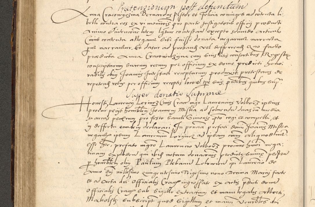 Zdjęcie nr 51 dla obiektu archiwalnego: Acta actorum causarum, sentenciarum et obligationum coram reverendo patre domino Paulo Crassowsky Varschoviensi et Omnium Sanctorum preposito, canonico vicarioque in spiritualibus ex commissione reverendissimi in Christo patris et domini domini Petri Dei gratia episcopi Cracoviensis ac officiali generali Cracoviensi ad annum Domini 1540, cuius indictio est 13, pontificatus sanctissimi in Christo patris et domini nostri domini Pauli divina providencia pape tercii anno sexto a die ac mense infrascriptis feliciter continuantur