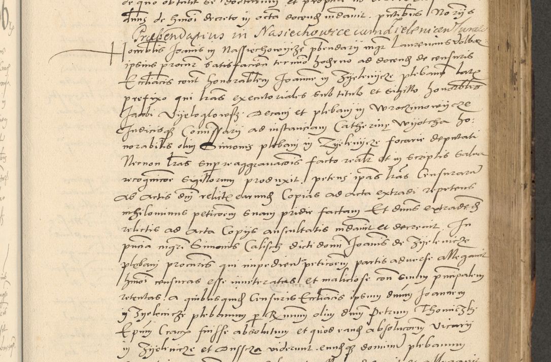 Zdjęcie nr 49 dla obiektu archiwalnego: Acta actorum causarum, sentenciarum et obligationum coram reverendo patre domino Paulo Crassowsky Varschoviensi et Omnium Sanctorum preposito, canonico vicarioque in spiritualibus ex commissione reverendissimi in Christo patris et domini domini Petri Dei gratia episcopi Cracoviensis ac officiali generali Cracoviensi ad annum Domini 1540, cuius indictio est 13, pontificatus sanctissimi in Christo patris et domini nostri domini Pauli divina providencia pape tercii anno sexto a die ac mense infrascriptis feliciter continuantur