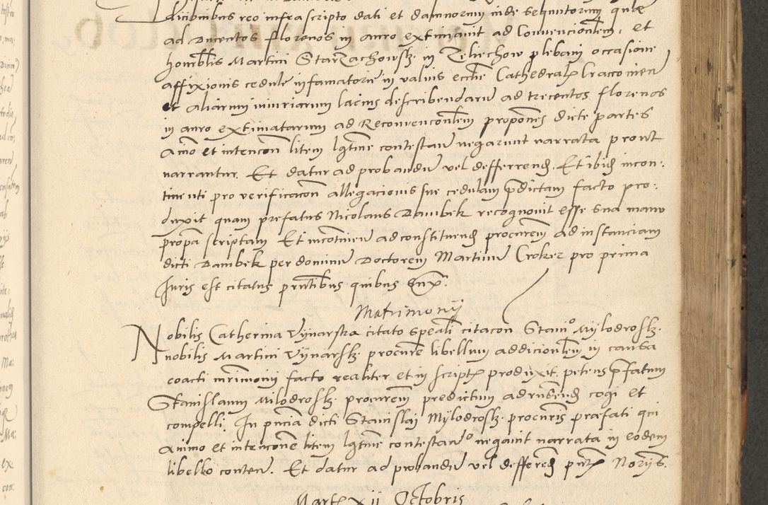 Zdjęcie nr 50 dla obiektu archiwalnego: Acta actorum causarum, sentenciarum et obligationum coram reverendo patre domino Paulo Crassowsky Varschoviensi et Omnium Sanctorum preposito, canonico vicarioque in spiritualibus ex commissione reverendissimi in Christo patris et domini domini Petri Dei gratia episcopi Cracoviensis ac officiali generali Cracoviensi ad annum Domini 1540, cuius indictio est 13, pontificatus sanctissimi in Christo patris et domini nostri domini Pauli divina providencia pape tercii anno sexto a die ac mense infrascriptis feliciter continuantur