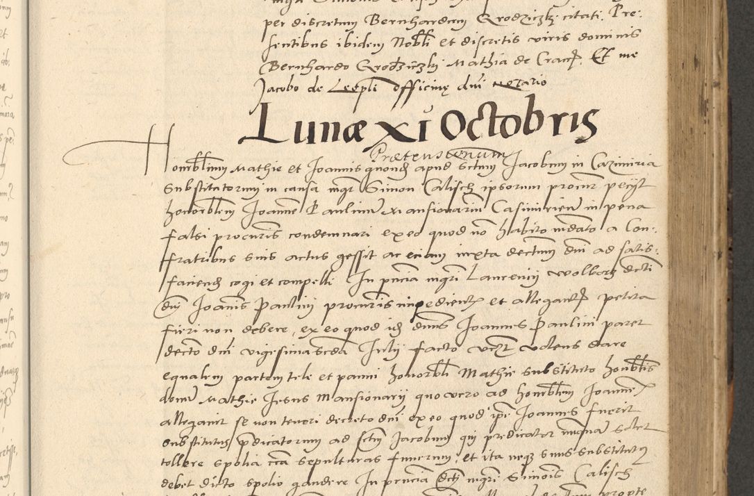 Zdjęcie nr 58 dla obiektu archiwalnego: Acta actorum causarum, sentenciarum et obligationum coram reverendo patre domino Paulo Crassowsky Varschoviensi et Omnium Sanctorum preposito, canonico vicarioque in spiritualibus ex commissione reverendissimi in Christo patris et domini domini Petri Dei gratia episcopi Cracoviensis ac officiali generali Cracoviensi ad annum Domini 1540, cuius indictio est 13, pontificatus sanctissimi in Christo patris et domini nostri domini Pauli divina providencia pape tercii anno sexto a die ac mense infrascriptis feliciter continuantur