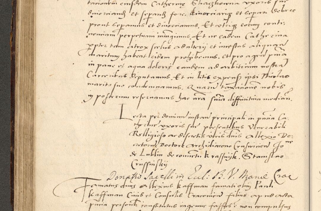 Zdjęcie nr 78 dla obiektu archiwalnego: Acta actorum causarum, sentenciarum et obligationum coram reverendo patre domino Paulo Crassowsky Varschoviensi et Omnium Sanctorum preposito, canonico vicarioque in spiritualibus ex commissione reverendissimi in Christo patris et domini domini Petri Dei gratia episcopi Cracoviensis ac officiali generali Cracoviensi ad annum Domini 1540, cuius indictio est 13, pontificatus sanctissimi in Christo patris et domini nostri domini Pauli divina providencia pape tercii anno sexto a die ac mense infrascriptis feliciter continuantur