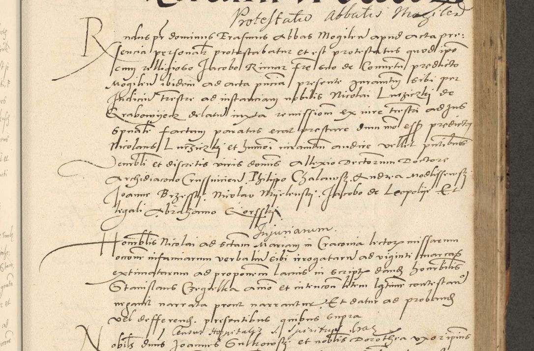 Zdjęcie nr 73 dla obiektu archiwalnego: Acta actorum causarum, sentenciarum et obligationum coram reverendo patre domino Paulo Crassowsky Varschoviensi et Omnium Sanctorum preposito, canonico vicarioque in spiritualibus ex commissione reverendissimi in Christo patris et domini domini Petri Dei gratia episcopi Cracoviensis ac officiali generali Cracoviensi ad annum Domini 1540, cuius indictio est 13, pontificatus sanctissimi in Christo patris et domini nostri domini Pauli divina providencia pape tercii anno sexto a die ac mense infrascriptis feliciter continuantur