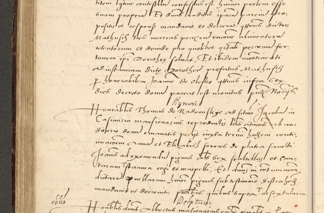Zdjęcie nr 85 dla obiektu archiwalnego: Acta actorum causarum, sentenciarum et obligationum coram reverendo patre domino Paulo Crassowsky Varschoviensi et Omnium Sanctorum preposito, canonico vicarioque in spiritualibus ex commissione reverendissimi in Christo patris et domini domini Petri Dei gratia episcopi Cracoviensis ac officiali generali Cracoviensi ad annum Domini 1540, cuius indictio est 13, pontificatus sanctissimi in Christo patris et domini nostri domini Pauli divina providencia pape tercii anno sexto a die ac mense infrascriptis feliciter continuantur
