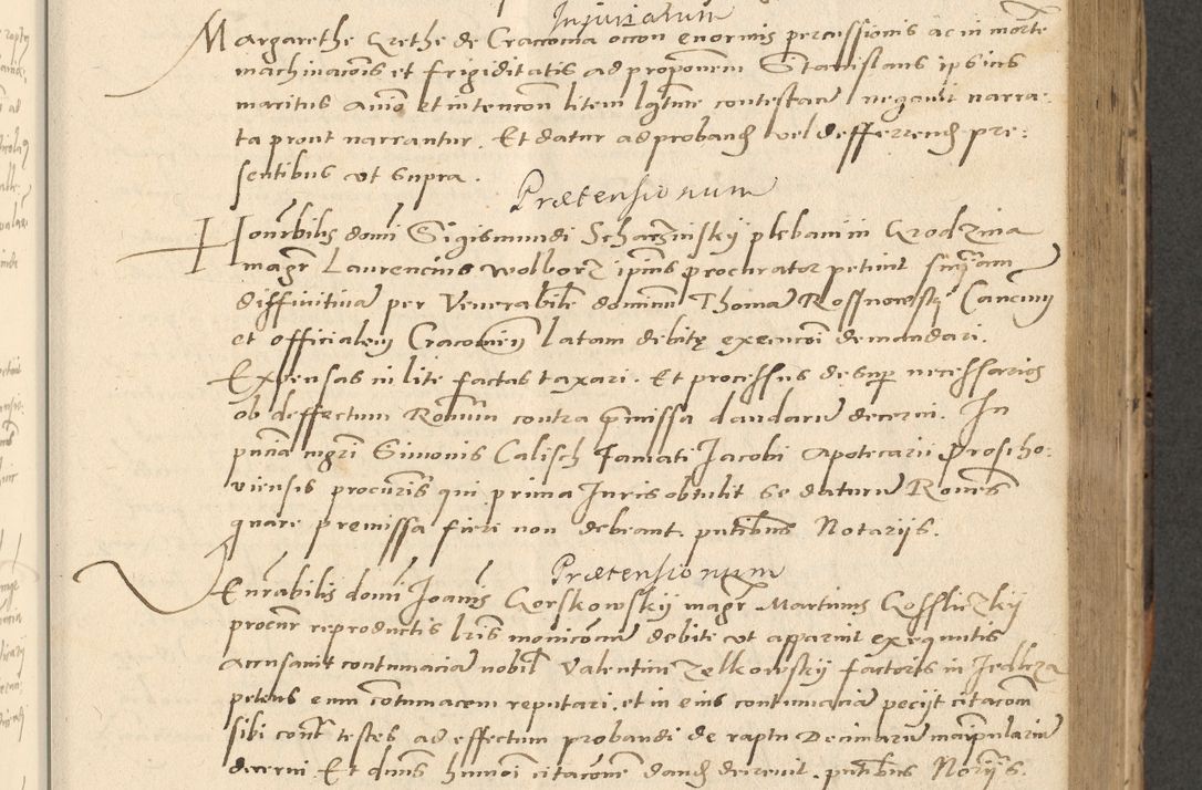 Zdjęcie nr 87 dla obiektu archiwalnego: Acta actorum causarum, sentenciarum et obligationum coram reverendo patre domino Paulo Crassowsky Varschoviensi et Omnium Sanctorum preposito, canonico vicarioque in spiritualibus ex commissione reverendissimi in Christo patris et domini domini Petri Dei gratia episcopi Cracoviensis ac officiali generali Cracoviensi ad annum Domini 1540, cuius indictio est 13, pontificatus sanctissimi in Christo patris et domini nostri domini Pauli divina providencia pape tercii anno sexto a die ac mense infrascriptis feliciter continuantur