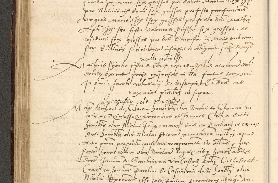 Zdjęcie nr 91 dla obiektu archiwalnego: Acta actorum causarum, sentenciarum et obligationum coram reverendo patre domino Paulo Crassowsky Varschoviensi et Omnium Sanctorum preposito, canonico vicarioque in spiritualibus ex commissione reverendissimi in Christo patris et domini domini Petri Dei gratia episcopi Cracoviensis ac officiali generali Cracoviensi ad annum Domini 1540, cuius indictio est 13, pontificatus sanctissimi in Christo patris et domini nostri domini Pauli divina providencia pape tercii anno sexto a die ac mense infrascriptis feliciter continuantur