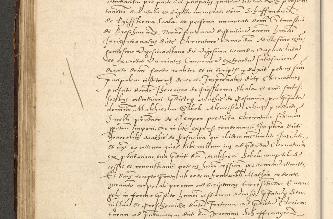 Zdjęcie nr 98 dla obiektu archiwalnego: Acta actorum causarum, sentenciarum et obligationum coram reverendo patre domino Paulo Crassowsky Varschoviensi et Omnium Sanctorum preposito, canonico vicarioque in spiritualibus ex commissione reverendissimi in Christo patris et domini domini Petri Dei gratia episcopi Cracoviensis ac officiali generali Cracoviensi ad annum Domini 1540, cuius indictio est 13, pontificatus sanctissimi in Christo patris et domini nostri domini Pauli divina providencia pape tercii anno sexto a die ac mense infrascriptis feliciter continuantur