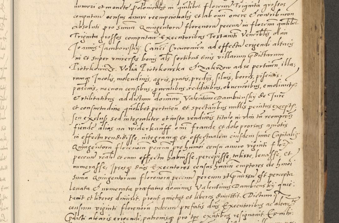 Zdjęcie nr 99 dla obiektu archiwalnego: Acta actorum causarum, sentenciarum et obligationum coram reverendo patre domino Paulo Crassowsky Varschoviensi et Omnium Sanctorum preposito, canonico vicarioque in spiritualibus ex commissione reverendissimi in Christo patris et domini domini Petri Dei gratia episcopi Cracoviensis ac officiali generali Cracoviensi ad annum Domini 1540, cuius indictio est 13, pontificatus sanctissimi in Christo patris et domini nostri domini Pauli divina providencia pape tercii anno sexto a die ac mense infrascriptis feliciter continuantur