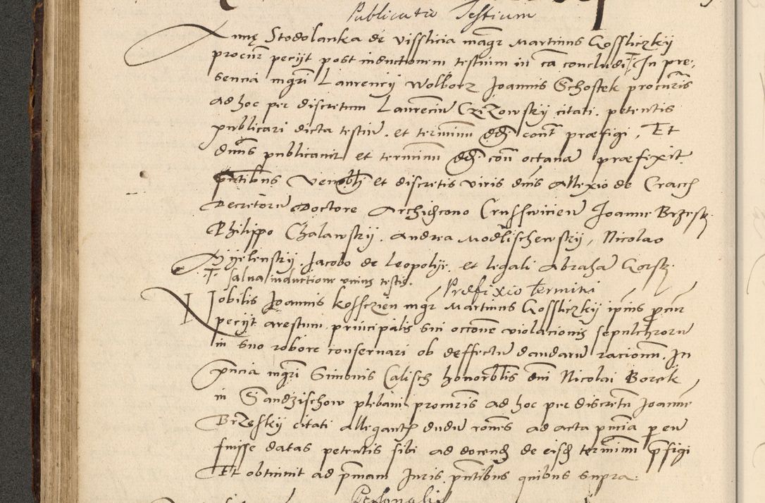 Zdjęcie nr 104 dla obiektu archiwalnego: Acta actorum causarum, sentenciarum et obligationum coram reverendo patre domino Paulo Crassowsky Varschoviensi et Omnium Sanctorum preposito, canonico vicarioque in spiritualibus ex commissione reverendissimi in Christo patris et domini domini Petri Dei gratia episcopi Cracoviensis ac officiali generali Cracoviensi ad annum Domini 1540, cuius indictio est 13, pontificatus sanctissimi in Christo patris et domini nostri domini Pauli divina providencia pape tercii anno sexto a die ac mense infrascriptis feliciter continuantur