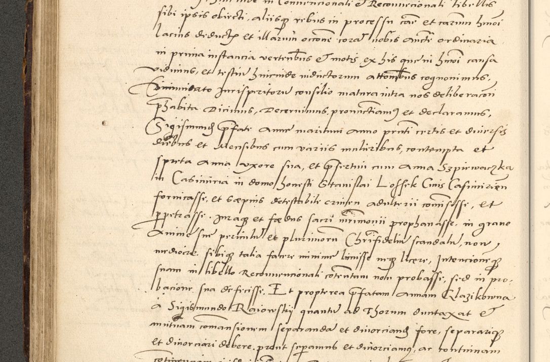 Zdjęcie nr 105 dla obiektu archiwalnego: Acta actorum causarum, sentenciarum et obligationum coram reverendo patre domino Paulo Crassowsky Varschoviensi et Omnium Sanctorum preposito, canonico vicarioque in spiritualibus ex commissione reverendissimi in Christo patris et domini domini Petri Dei gratia episcopi Cracoviensis ac officiali generali Cracoviensi ad annum Domini 1540, cuius indictio est 13, pontificatus sanctissimi in Christo patris et domini nostri domini Pauli divina providencia pape tercii anno sexto a die ac mense infrascriptis feliciter continuantur