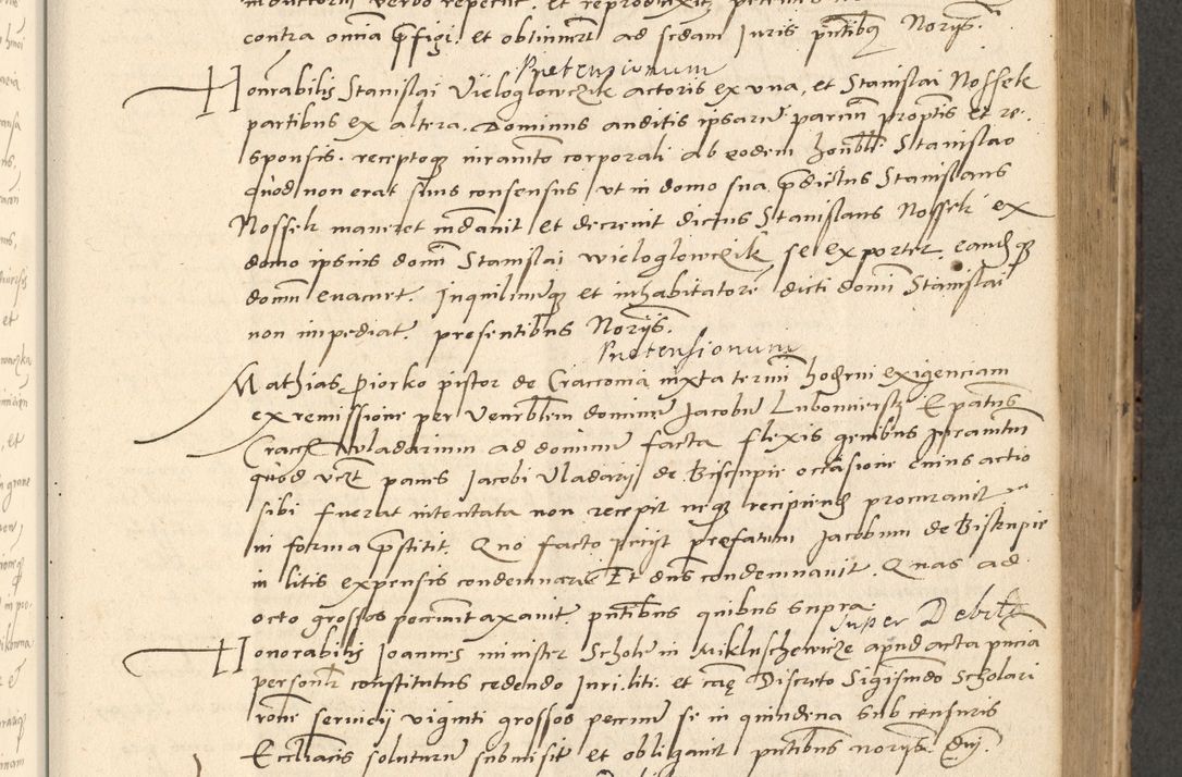 Zdjęcie nr 108 dla obiektu archiwalnego: Acta actorum causarum, sentenciarum et obligationum coram reverendo patre domino Paulo Crassowsky Varschoviensi et Omnium Sanctorum preposito, canonico vicarioque in spiritualibus ex commissione reverendissimi in Christo patris et domini domini Petri Dei gratia episcopi Cracoviensis ac officiali generali Cracoviensi ad annum Domini 1540, cuius indictio est 13, pontificatus sanctissimi in Christo patris et domini nostri domini Pauli divina providencia pape tercii anno sexto a die ac mense infrascriptis feliciter continuantur