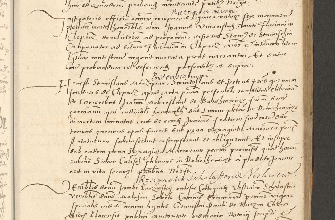 Zdjęcie nr 109 dla obiektu archiwalnego: Acta actorum causarum, sentenciarum et obligationum coram reverendo patre domino Paulo Crassowsky Varschoviensi et Omnium Sanctorum preposito, canonico vicarioque in spiritualibus ex commissione reverendissimi in Christo patris et domini domini Petri Dei gratia episcopi Cracoviensis ac officiali generali Cracoviensi ad annum Domini 1540, cuius indictio est 13, pontificatus sanctissimi in Christo patris et domini nostri domini Pauli divina providencia pape tercii anno sexto a die ac mense infrascriptis feliciter continuantur