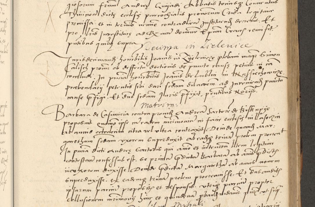 Zdjęcie nr 110 dla obiektu archiwalnego: Acta actorum causarum, sentenciarum et obligationum coram reverendo patre domino Paulo Crassowsky Varschoviensi et Omnium Sanctorum preposito, canonico vicarioque in spiritualibus ex commissione reverendissimi in Christo patris et domini domini Petri Dei gratia episcopi Cracoviensis ac officiali generali Cracoviensi ad annum Domini 1540, cuius indictio est 13, pontificatus sanctissimi in Christo patris et domini nostri domini Pauli divina providencia pape tercii anno sexto a die ac mense infrascriptis feliciter continuantur