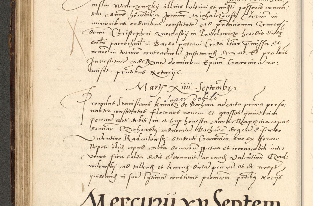 Zdjęcie nr 118 dla obiektu archiwalnego: Acta actorum causarum, sentenciarum et obligationum coram reverendo patre domino Paulo Crassowsky Varschoviensi et Omnium Sanctorum preposito, canonico vicarioque in spiritualibus ex commissione reverendissimi in Christo patris et domini domini Petri Dei gratia episcopi Cracoviensis ac officiali generali Cracoviensi ad annum Domini 1540, cuius indictio est 13, pontificatus sanctissimi in Christo patris et domini nostri domini Pauli divina providencia pape tercii anno sexto a die ac mense infrascriptis feliciter continuantur