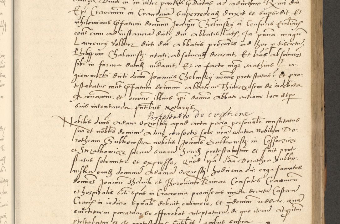 Zdjęcie nr 124 dla obiektu archiwalnego: Acta actorum causarum, sentenciarum et obligationum coram reverendo patre domino Paulo Crassowsky Varschoviensi et Omnium Sanctorum preposito, canonico vicarioque in spiritualibus ex commissione reverendissimi in Christo patris et domini domini Petri Dei gratia episcopi Cracoviensis ac officiali generali Cracoviensi ad annum Domini 1540, cuius indictio est 13, pontificatus sanctissimi in Christo patris et domini nostri domini Pauli divina providencia pape tercii anno sexto a die ac mense infrascriptis feliciter continuantur