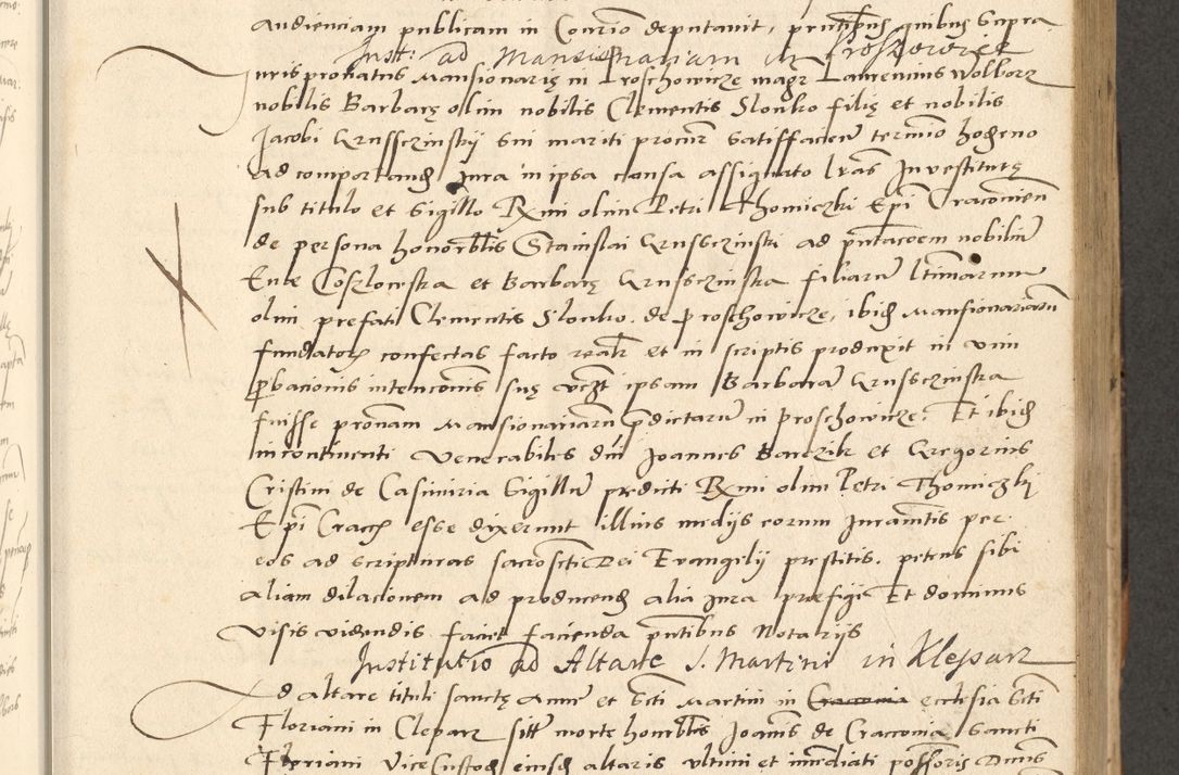 Zdjęcie nr 121 dla obiektu archiwalnego: Acta actorum causarum, sentenciarum et obligationum coram reverendo patre domino Paulo Crassowsky Varschoviensi et Omnium Sanctorum preposito, canonico vicarioque in spiritualibus ex commissione reverendissimi in Christo patris et domini domini Petri Dei gratia episcopi Cracoviensis ac officiali generali Cracoviensi ad annum Domini 1540, cuius indictio est 13, pontificatus sanctissimi in Christo patris et domini nostri domini Pauli divina providencia pape tercii anno sexto a die ac mense infrascriptis feliciter continuantur