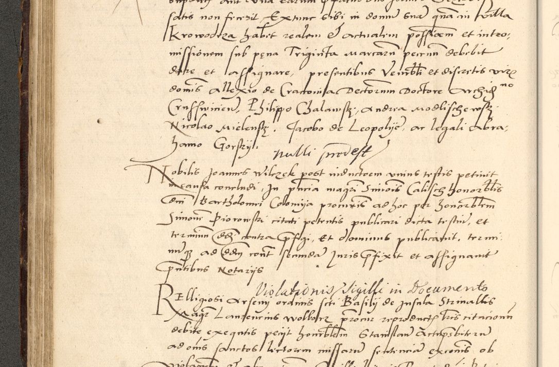 Zdjęcie nr 125 dla obiektu archiwalnego: Acta actorum causarum, sentenciarum et obligationum coram reverendo patre domino Paulo Crassowsky Varschoviensi et Omnium Sanctorum preposito, canonico vicarioque in spiritualibus ex commissione reverendissimi in Christo patris et domini domini Petri Dei gratia episcopi Cracoviensis ac officiali generali Cracoviensi ad annum Domini 1540, cuius indictio est 13, pontificatus sanctissimi in Christo patris et domini nostri domini Pauli divina providencia pape tercii anno sexto a die ac mense infrascriptis feliciter continuantur