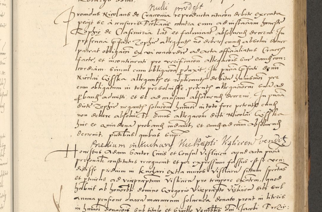 Zdjęcie nr 134 dla obiektu archiwalnego: Acta actorum causarum, sentenciarum et obligationum coram reverendo patre domino Paulo Crassowsky Varschoviensi et Omnium Sanctorum preposito, canonico vicarioque in spiritualibus ex commissione reverendissimi in Christo patris et domini domini Petri Dei gratia episcopi Cracoviensis ac officiali generali Cracoviensi ad annum Domini 1540, cuius indictio est 13, pontificatus sanctissimi in Christo patris et domini nostri domini Pauli divina providencia pape tercii anno sexto a die ac mense infrascriptis feliciter continuantur