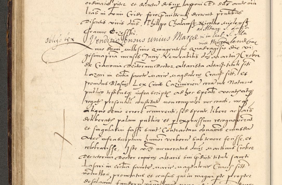 Zdjęcie nr 135 dla obiektu archiwalnego: Acta actorum causarum, sentenciarum et obligationum coram reverendo patre domino Paulo Crassowsky Varschoviensi et Omnium Sanctorum preposito, canonico vicarioque in spiritualibus ex commissione reverendissimi in Christo patris et domini domini Petri Dei gratia episcopi Cracoviensis ac officiali generali Cracoviensi ad annum Domini 1540, cuius indictio est 13, pontificatus sanctissimi in Christo patris et domini nostri domini Pauli divina providencia pape tercii anno sexto a die ac mense infrascriptis feliciter continuantur