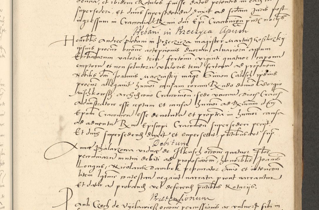 Zdjęcie nr 151 dla obiektu archiwalnego: Acta actorum causarum, sentenciarum et obligationum coram reverendo patre domino Paulo Crassowsky Varschoviensi et Omnium Sanctorum preposito, canonico vicarioque in spiritualibus ex commissione reverendissimi in Christo patris et domini domini Petri Dei gratia episcopi Cracoviensis ac officiali generali Cracoviensi ad annum Domini 1540, cuius indictio est 13, pontificatus sanctissimi in Christo patris et domini nostri domini Pauli divina providencia pape tercii anno sexto a die ac mense infrascriptis feliciter continuantur