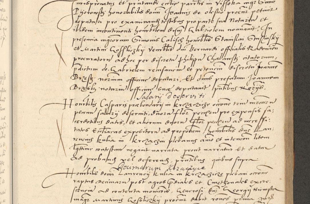 Zdjęcie nr 153 dla obiektu archiwalnego: Acta actorum causarum, sentenciarum et obligationum coram reverendo patre domino Paulo Crassowsky Varschoviensi et Omnium Sanctorum preposito, canonico vicarioque in spiritualibus ex commissione reverendissimi in Christo patris et domini domini Petri Dei gratia episcopi Cracoviensis ac officiali generali Cracoviensi ad annum Domini 1540, cuius indictio est 13, pontificatus sanctissimi in Christo patris et domini nostri domini Pauli divina providencia pape tercii anno sexto a die ac mense infrascriptis feliciter continuantur