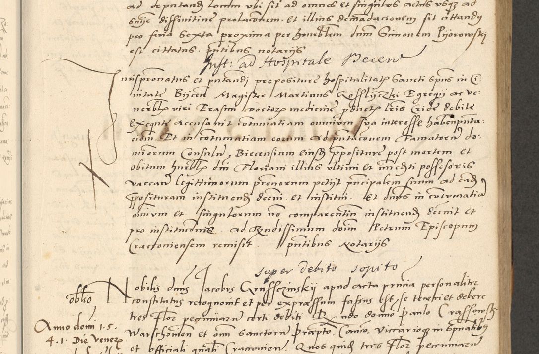 Zdjęcie nr 156 dla obiektu archiwalnego: Acta actorum causarum, sentenciarum et obligationum coram reverendo patre domino Paulo Crassowsky Varschoviensi et Omnium Sanctorum preposito, canonico vicarioque in spiritualibus ex commissione reverendissimi in Christo patris et domini domini Petri Dei gratia episcopi Cracoviensis ac officiali generali Cracoviensi ad annum Domini 1540, cuius indictio est 13, pontificatus sanctissimi in Christo patris et domini nostri domini Pauli divina providencia pape tercii anno sexto a die ac mense infrascriptis feliciter continuantur