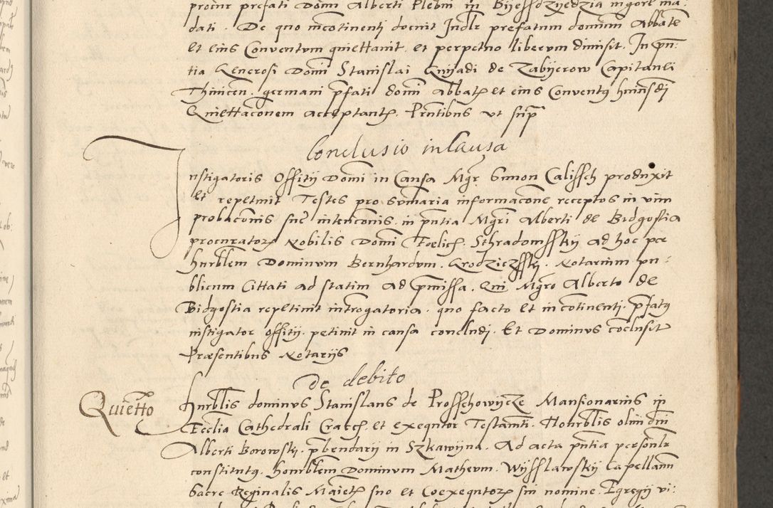 Zdjęcie nr 164 dla obiektu archiwalnego: Acta actorum causarum, sentenciarum et obligationum coram reverendo patre domino Paulo Crassowsky Varschoviensi et Omnium Sanctorum preposito, canonico vicarioque in spiritualibus ex commissione reverendissimi in Christo patris et domini domini Petri Dei gratia episcopi Cracoviensis ac officiali generali Cracoviensi ad annum Domini 1540, cuius indictio est 13, pontificatus sanctissimi in Christo patris et domini nostri domini Pauli divina providencia pape tercii anno sexto a die ac mense infrascriptis feliciter continuantur